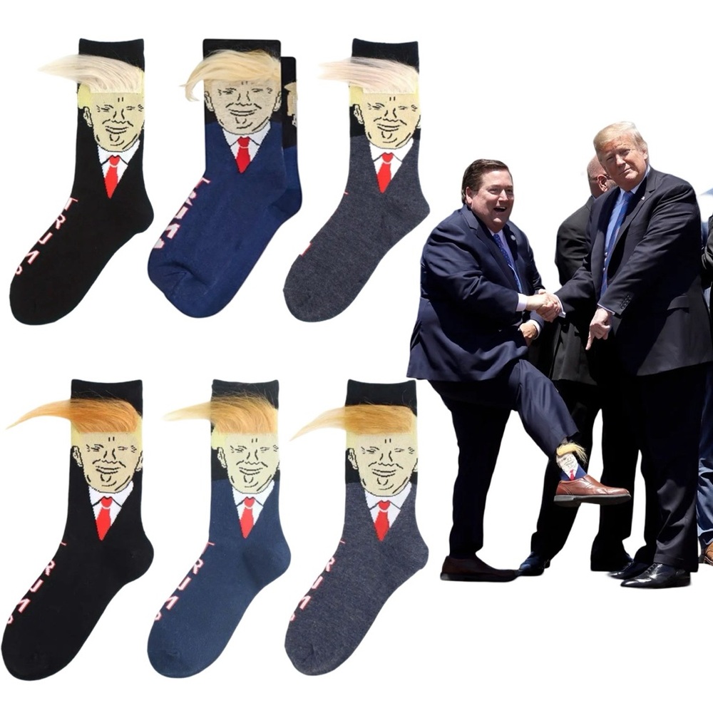 Trump Hair Socks – UNISEX – Fun, Quirky, and Political Statement Socks
